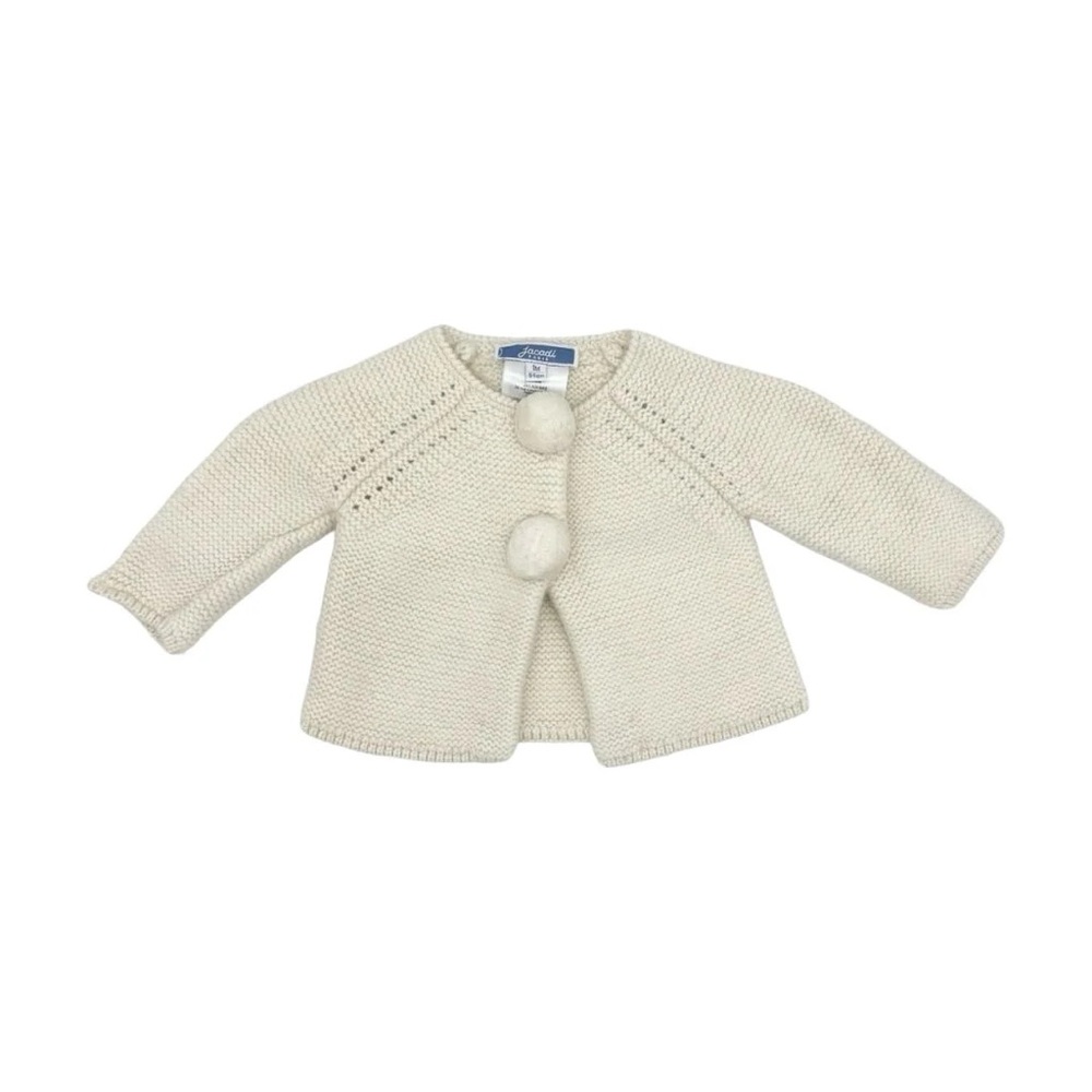 Jacadi Ivory Knit Baby Sweater
